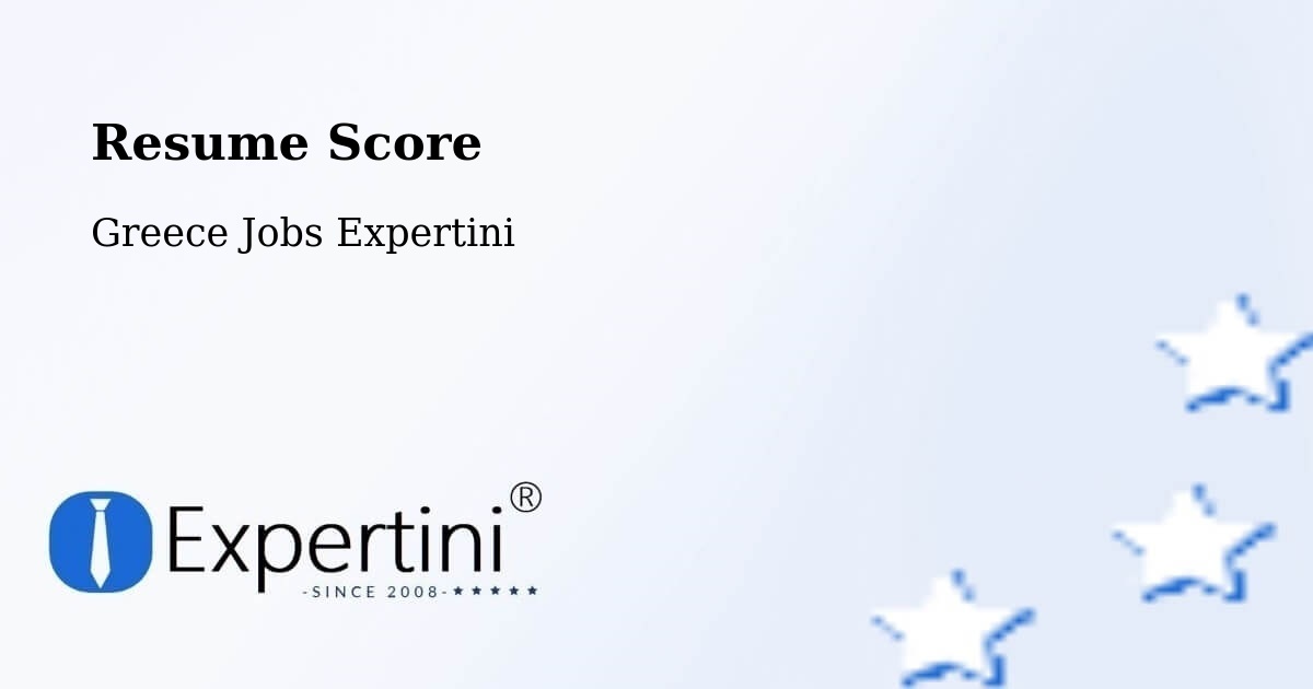 Resume Score & Job Description Match Tool – Chrysochóri - Greece Jobs Expertini